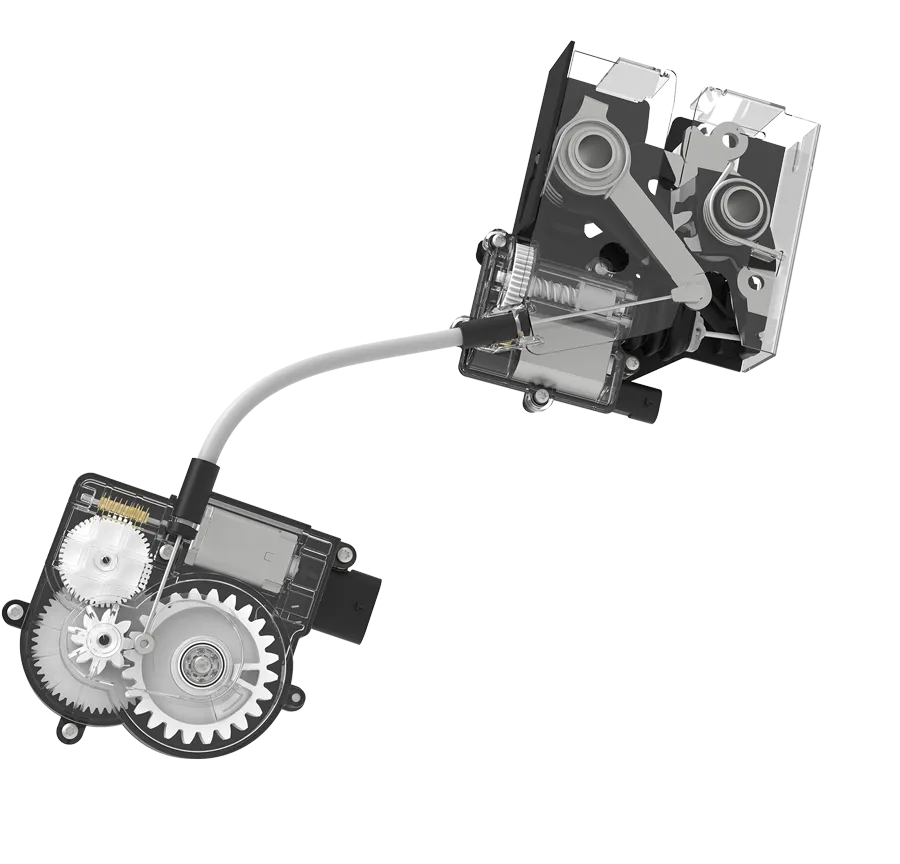 Soft closing double pull frunk latches